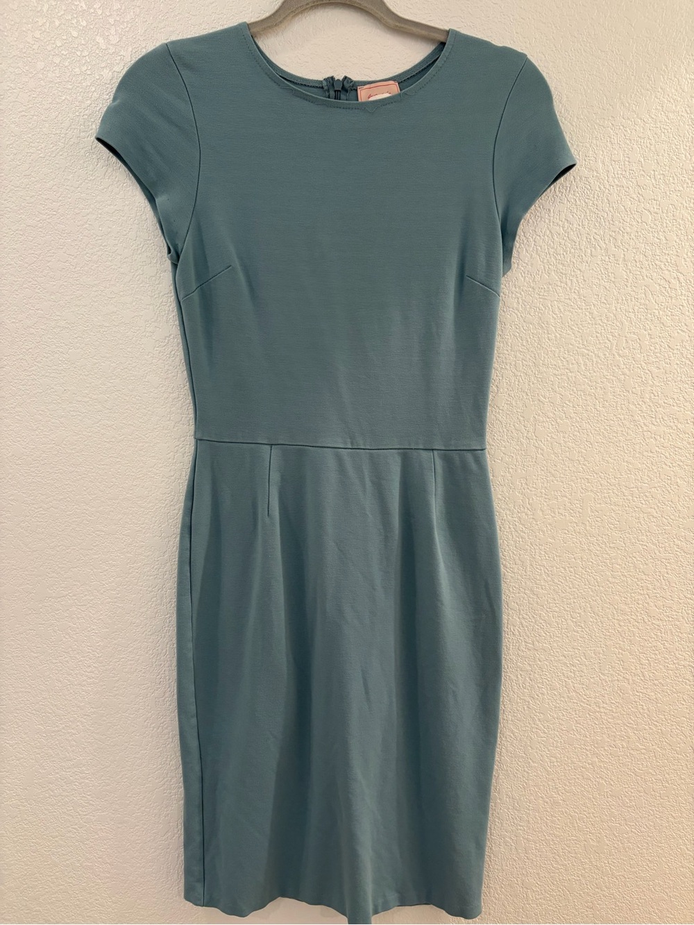 love...ady Teal Cap-Sleeve Sheath Dress